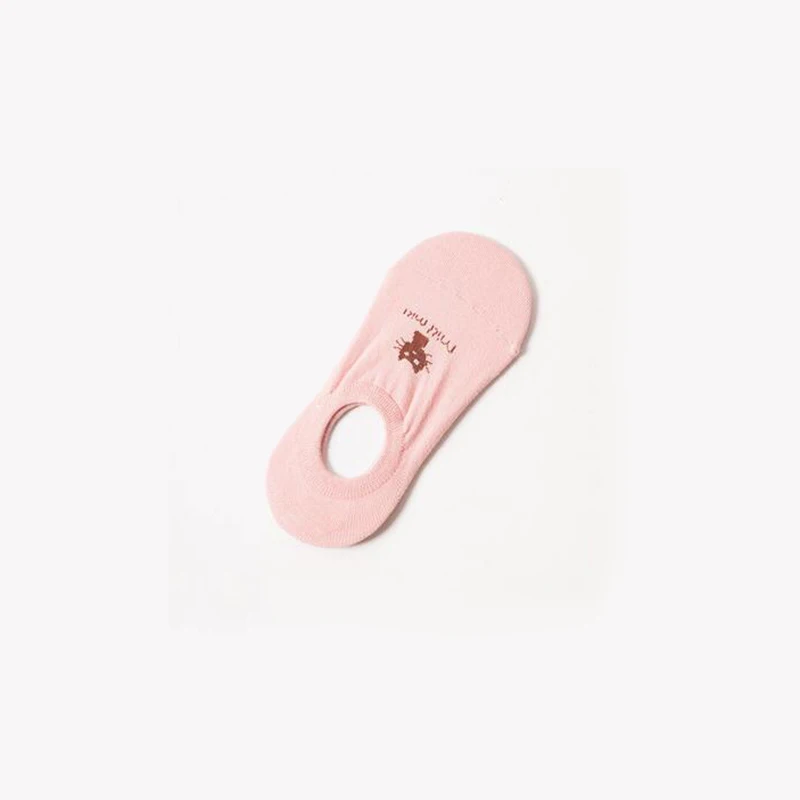 Cat Pattern Women Boat Socks Summer New Ladies Stealth Silicone Non-slip Socks Cotton Comfort Girls Sport Socks Solid Color5