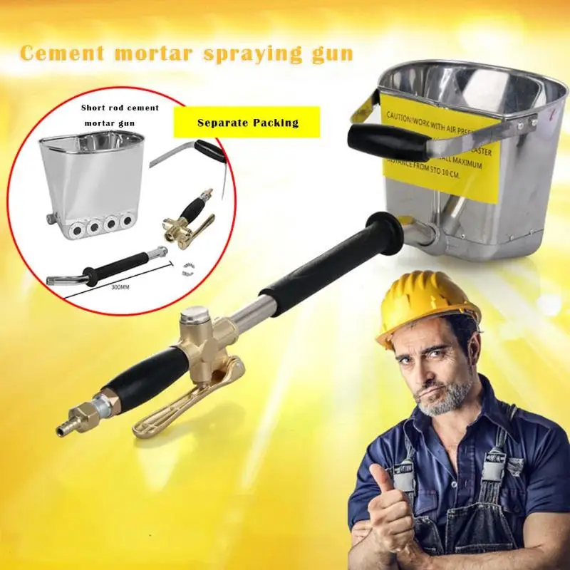 

Spray Gun for Painting Walls Cement Mortar Render Sprayer Spray Gun Hopper Gun Render Sprayer Hopper Automatic Spraying Tool