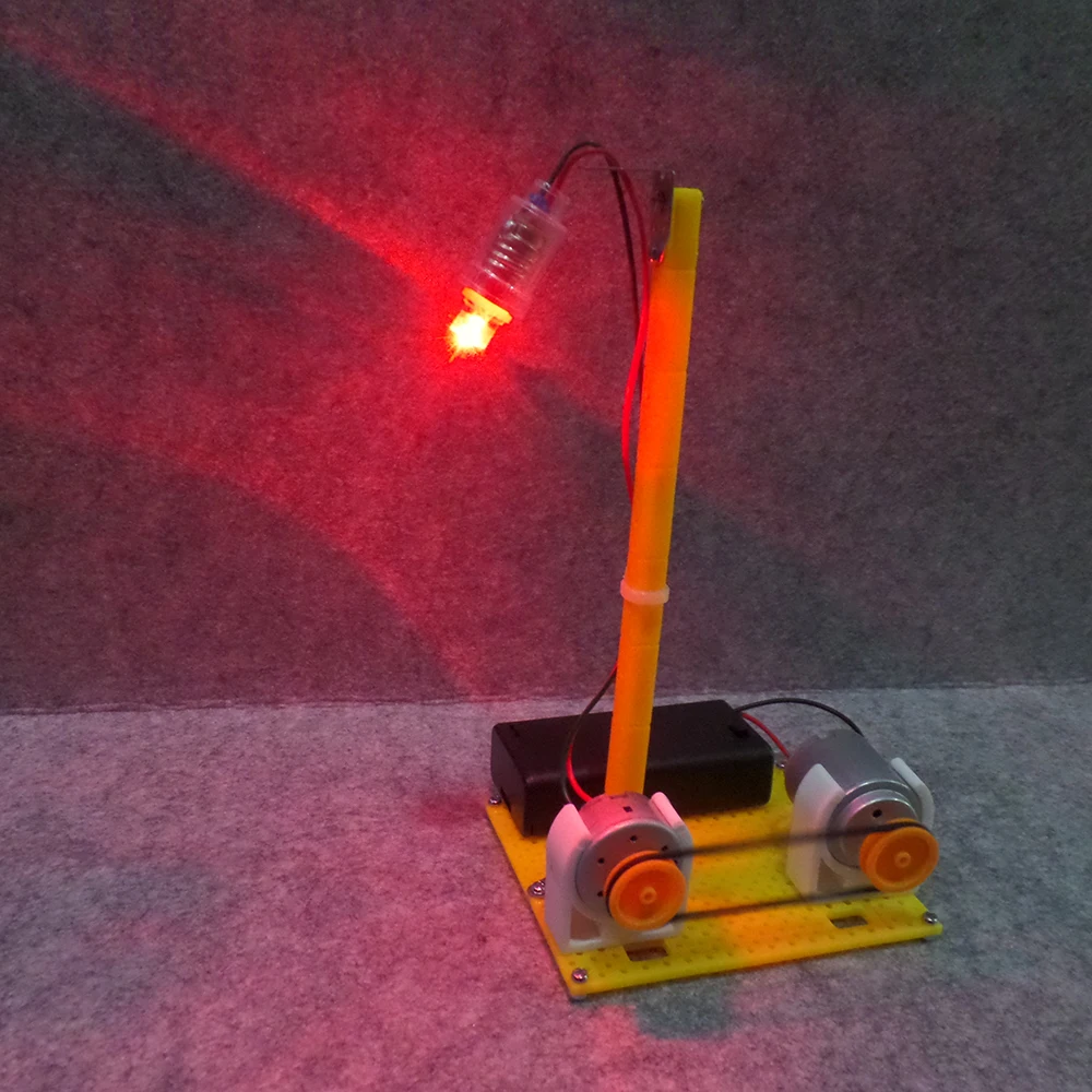Мини-система освещения питания, настольная лампа, двигатель постоянного тока, экспериментальная маленькая модель, развивающие игрушки