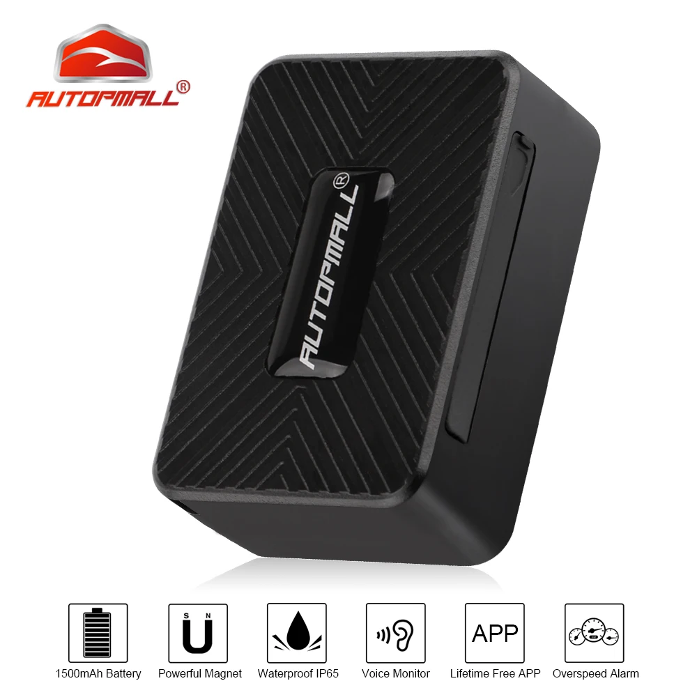 

Portable Mini GPS Tracker Car 2G Vehicle Tracker GPS Locator 1500mAh Waterproof Magnet Voice Monitor Free Web APP PK TK905 GPS