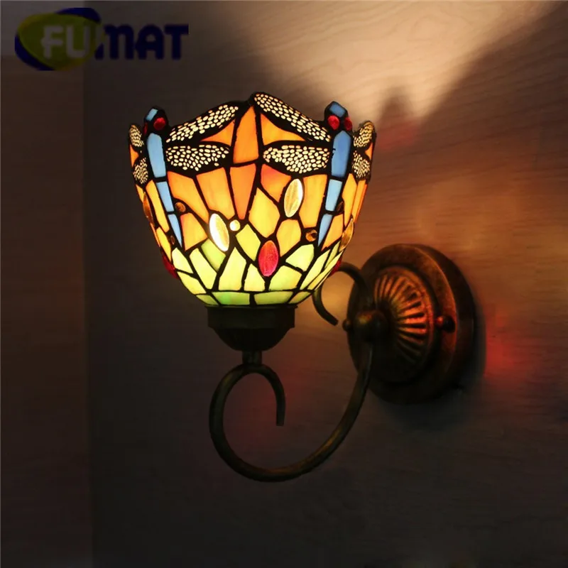 Настенный светильник FUMAT Tiffany LED Бра витражное стекло освещение коридора зеркало