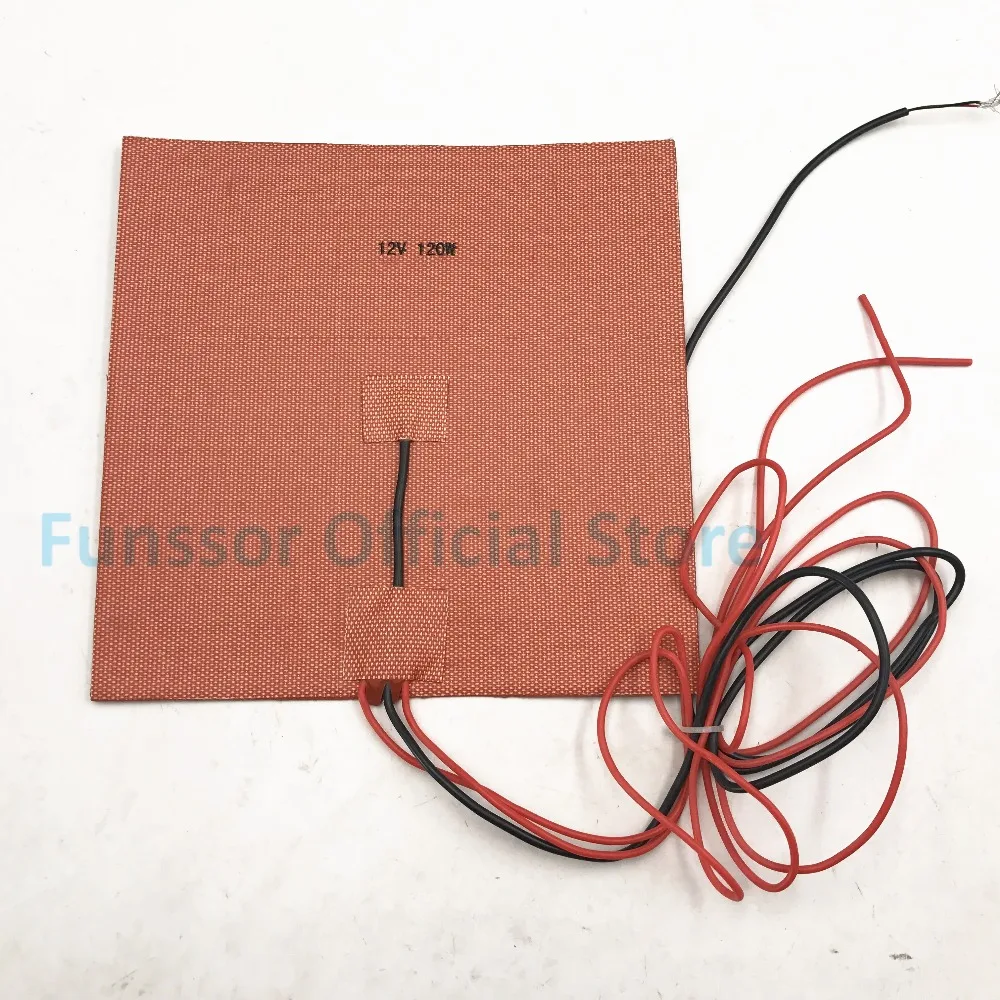 

Funssor 12V 120W/24 200W silicone Heater with Thermistor Silicone Pad 200X200MM for DIY Reprap Prusa Fast Ship