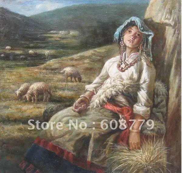 

Free Shipping high quality the chinese girl painting