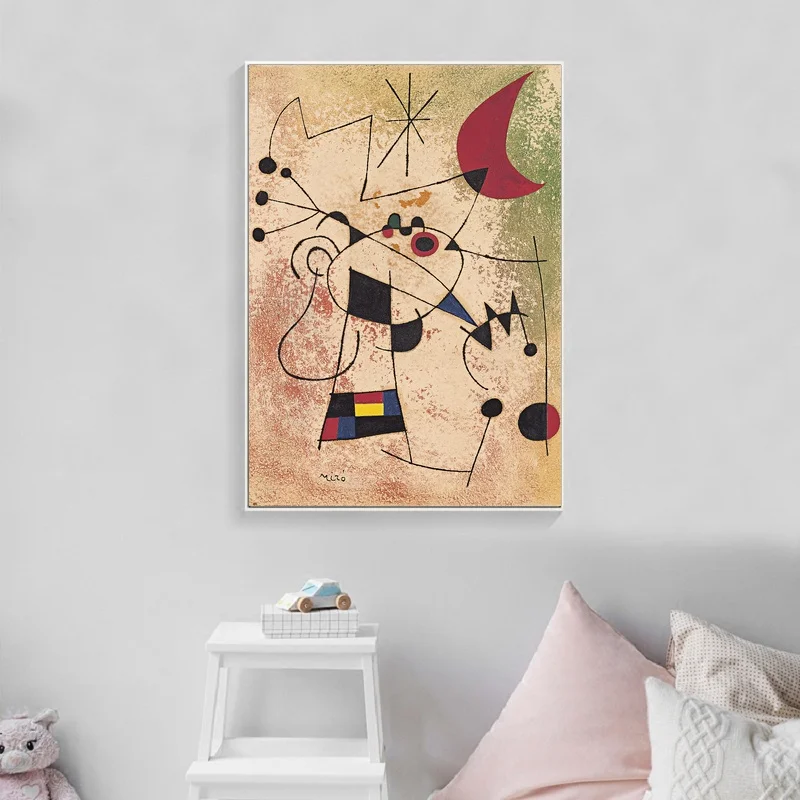 

Joan Miro Famous Paintings Abstract Wall Art Canvas Painting Poster Canvas Print For Living Room