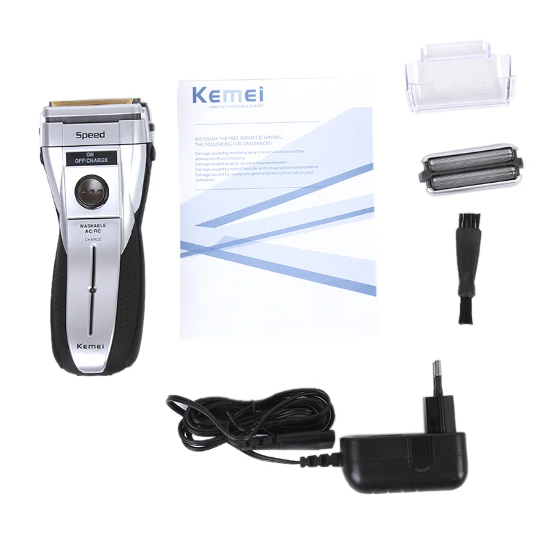Kemei перезаряжаемая электробритва 3d плавающая Бритва для бороды электрическая