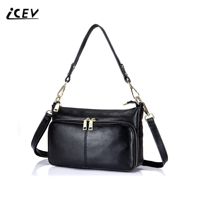 

ICEV New Simple Designer Handbag High Quality Genuine Leather Bags Handbags Women Famous Brands Cow Leather Ladies Fashion Totes