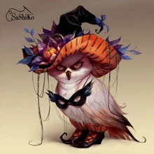 

Sashiko 5D Diy Diamond embroidery Dressed Up Owl Home Decoration Diamond Painting Animals Mosaic Decoration Needlework Gift