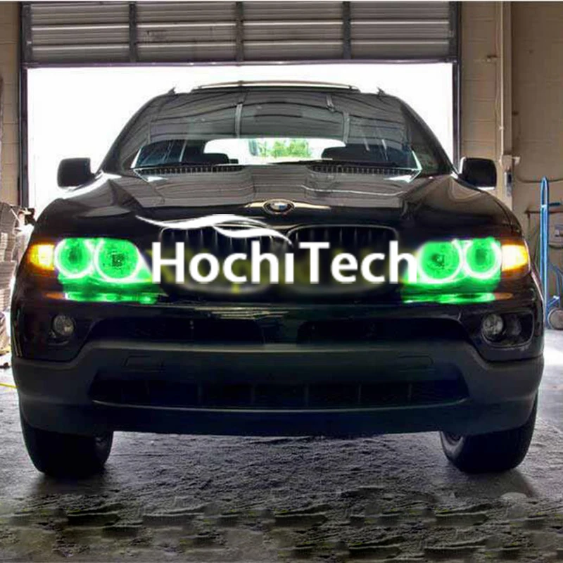 Супер яркий светодиодный глаза ангела для BMW Х5 2000-2006 светодиодов гало кольца фары лампы из светодиодов гало кольца дневного света Супер яркий светодиодный глаза ангела для BMW Х5 2000-2006 светодиодов гало кольца фары лампы из светодиодов гало кольца дневного света