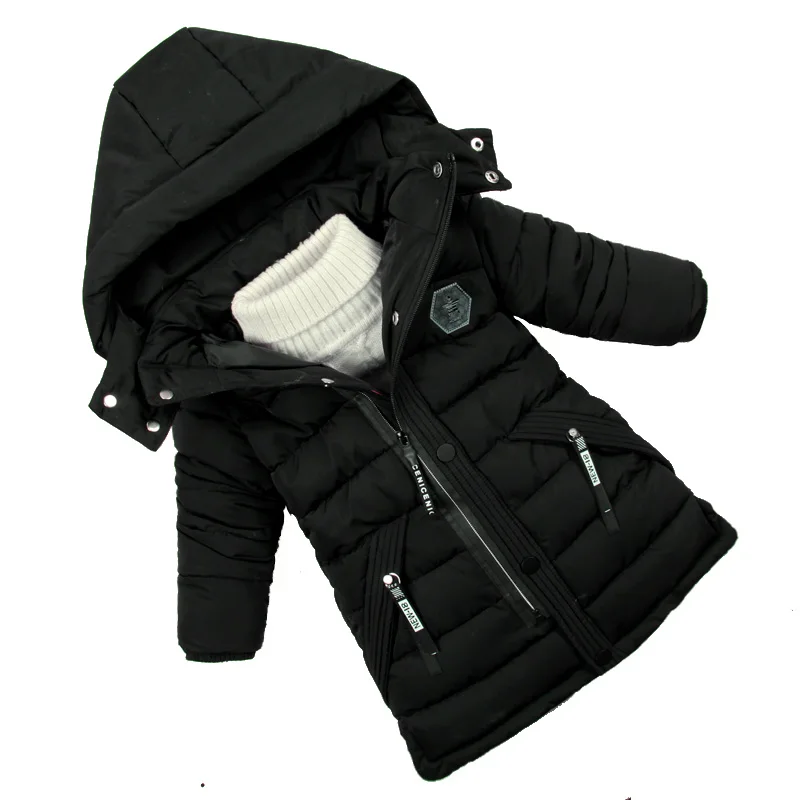 

New 2019 Autumn Winter Children Hooded Coat Boys Coat Girls Warm Outerwear Children Cotton-padded Jacket Thicking Coat Snowsuit
