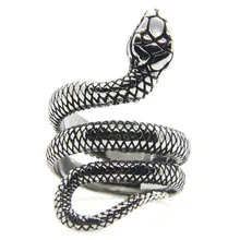 Поддержка дропшиппинг унисекс крутое кольцо в виде змеи 316L ювелирные изделия из нержавеющей стали модное Кобра кольцо