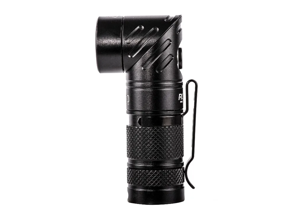 

Rofis TR10 CREE XP-L HI V3 900 Lumens Adjustable-Head LED Flashlight Adjustable Angle Head Torch Anglelight by CR123 Battery