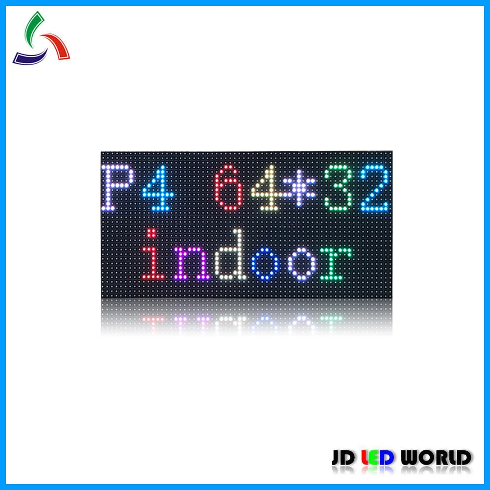 

P4 indoor SMD2121 RGB full color LED Video wall display modules 256*128mm 64*32dots HUB75 1/16 Scan