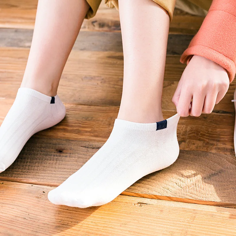 5 пар/уп. носки до лодыжки для Для женщин Белый Низкий вырез короткие носки женские носки-башмачки для девочек Носки ярких цветов тапочки носки