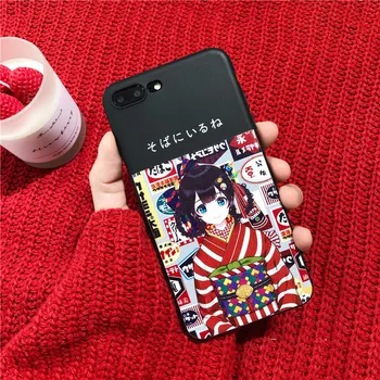 Kawaii Cartoon Japanese Kimono Girl Iphone Case 2