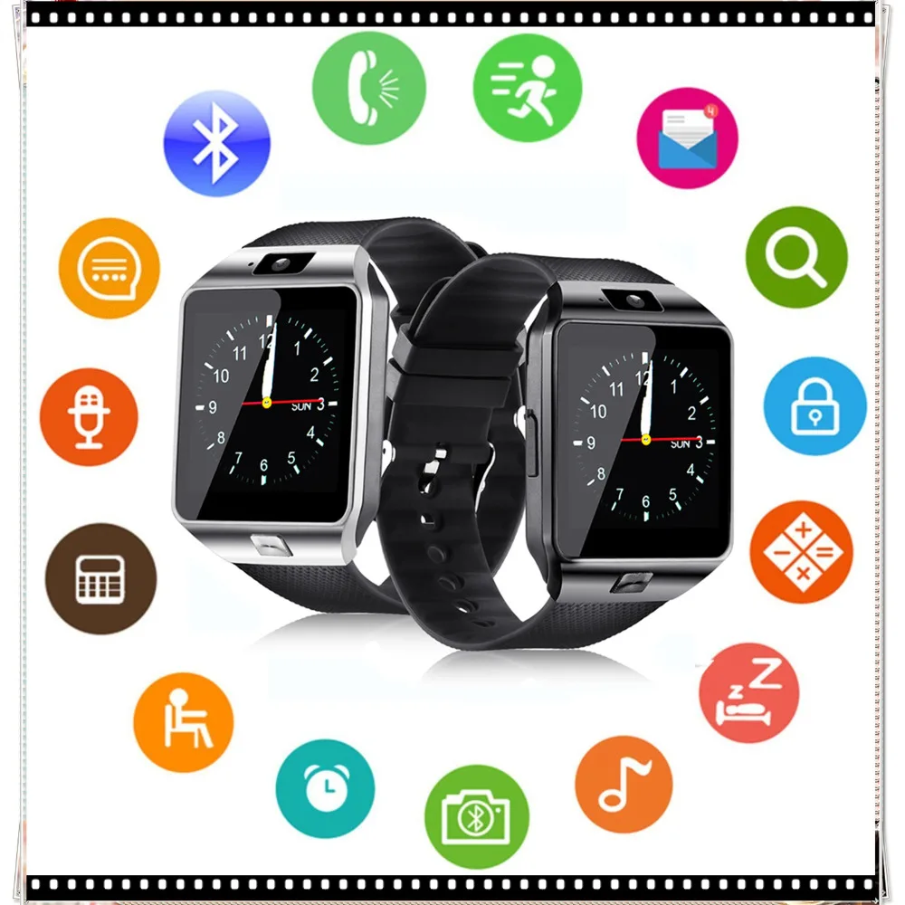 Gonoker dz09 SmartWatch для Apple, Android телефон SmartWatch с анти-потерянный Камера шагомер SIM/карты памяти MP3 VS gt08 A1 u8