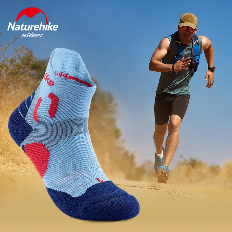 Naturehike Спорт на открытом воздухе носки Бег носки для велосипедистов Professional спортивные дышащие мягкие ткань для марафона подножка