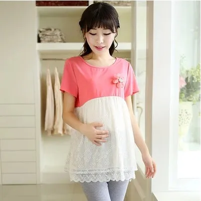 

2016 Direct Selling Rushed Sale Lycra Beach # Fashion Pregnant Women Dress Td Render Chun Xia Edition Cotton With Short Sleeves