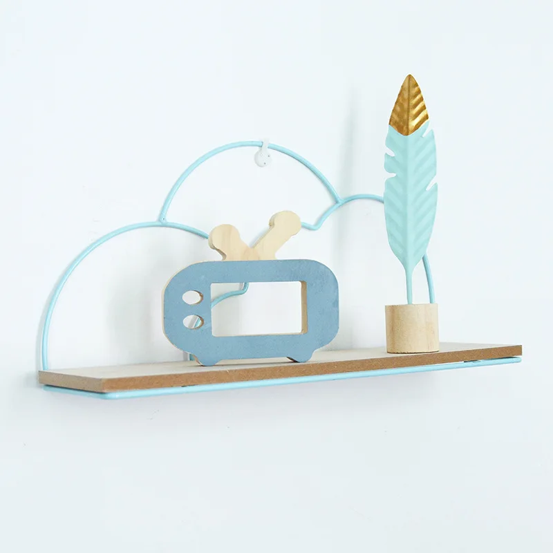 خشبية الحديد تخزين الرف الحائط رف مطبخ رفوف منظمة لغرفة النوم ديكور المنزل كيد ديكور جدار الغرف حامل