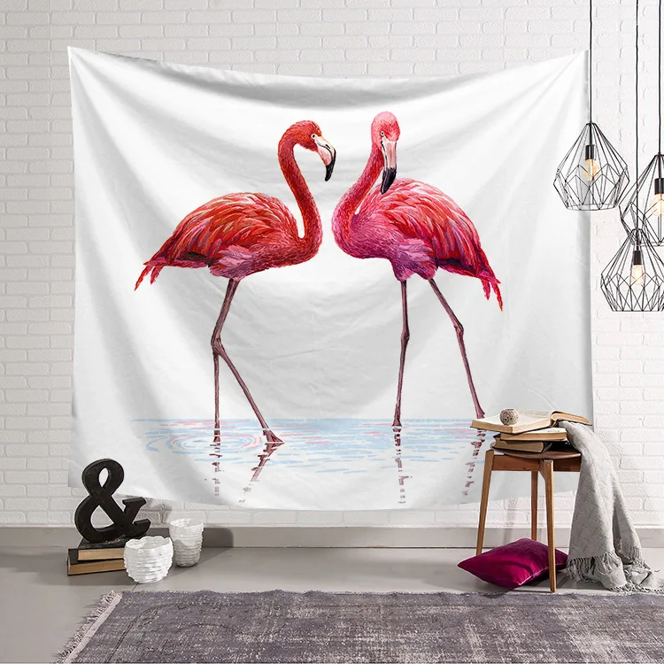 TOX Flamingo Tapestries Pink Animal Watercolor Wall Hanging Tropical Couch Decor Crown Bedspreads Yoga Mat Blanket Picnic cloth