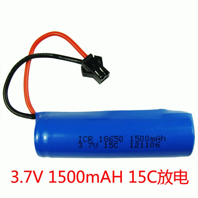 Wholesale 3.7V 1500mAH remote control helicopter remote control aircraft 18650 cylindrical lithium battery SM plug
