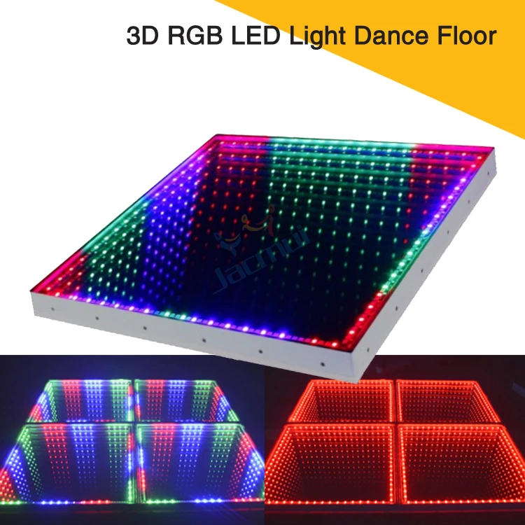 

2Pcs Hot Sell DMX 3D Time Tunnel RGB LED Light Dance Floor For Nightclub Wedding
