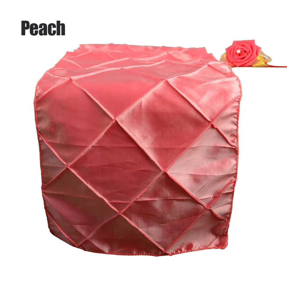 Hot 10pcs/lot 30*275cm Wedding Party Decoration Peach Table Runner