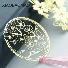 1 шт. золотые металлические закладки для книги винтажные цветы зажим для бумаги аксессуары для офиса школьные принадлежности marcapaginas подарок