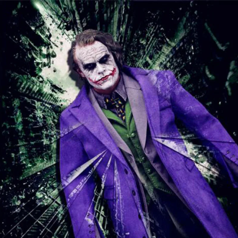 

1/6 Joker the Dark Knig Batman Villain Purple Clothes Sets Models for 12 Inches Male Man Action Figure Toys Without Head Body