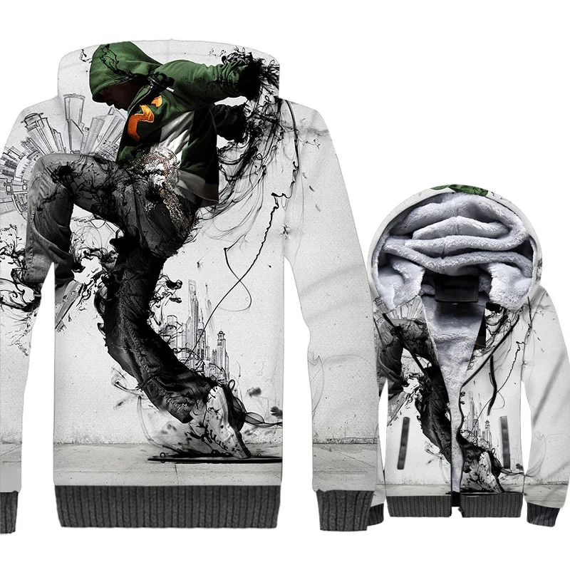

Hip Hop Streetwear 3D Print Hoodie Men Hooded Sweatshirt Winter Brand Thick Fleece Warm Zip up Coat Jacket Plus Size 5XL Homme