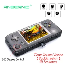 RS97 новая двойная система 32G видеоигры портативная игровая консоль Ретро игра плюс встроенные 3000 игры симуляторы 64 бит RS-97 портативный