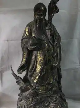 

26 China Buddhism Copper Bronze Peach God Of Longevity Buddha Bodhisattva Statue