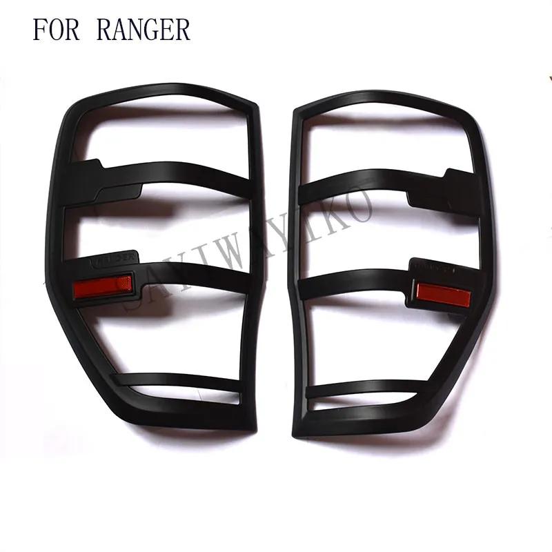 FIT for ford ranger accessories ABS matte black tail light covers trim for T6 T7 xlt