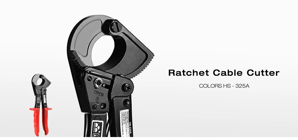COLORS HS - 325A Below 240 Square Millimeter Multi-functional Ratchet Cable Cutter Wire Cutting Hand Tool
