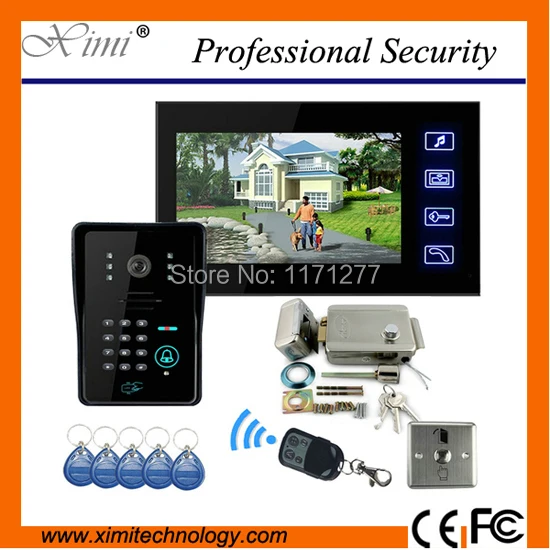 Hot New Touch Key 7" Video Door Phone Bell Intercom System