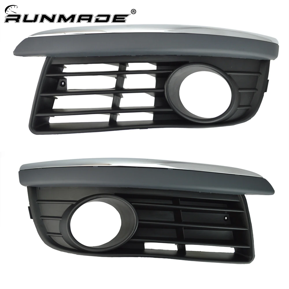 runmade Front Lower Bumper Fog Light Cover Black Hole Grilles for 2006