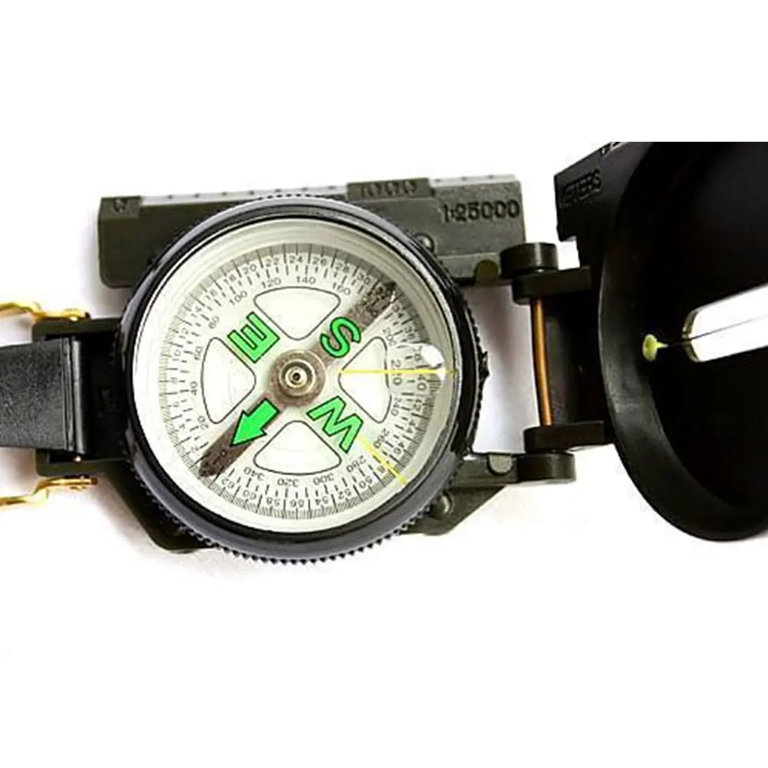 Professional Mini Compass bussola Portable Army Green Folding Lens