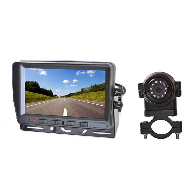 

Vardsafe VS472M | Arm Bracket Side View / Rear View Reverse Camera + 7 Inch Self Standing Monitor for Truck Bus