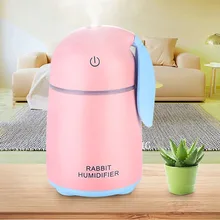 New USB Mini Water humidifier Top Mist Diffuser Ultrasonic Air Humidifier Creative Cartoon Rabbit Car Atomizer Air Purifier