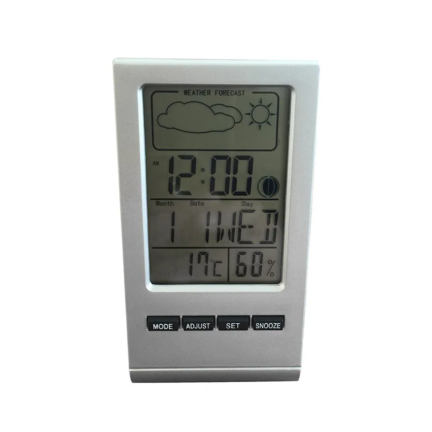 new arrival multifunctional Electronic Temperaturer Digital LCD Hygrometer With Clock Date Weather Forecast#30