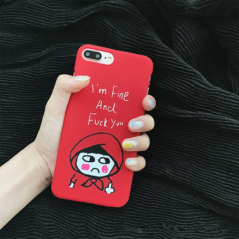 Забавные матовые телефонные чехлы с героями мультфильмов для IPhone 6 6s 7 8 plus X XS