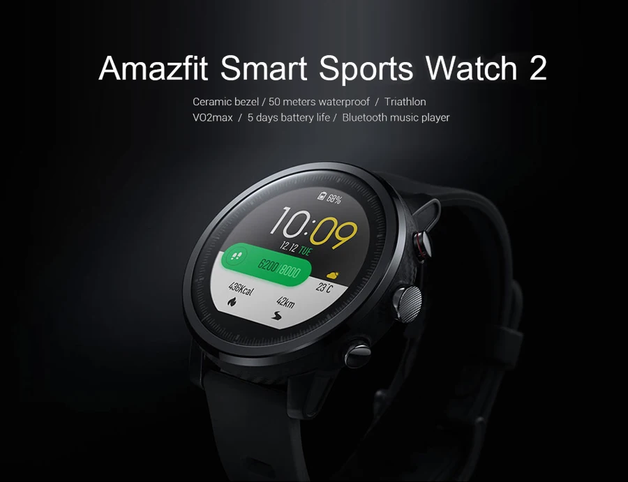 Xiaomi Huami Amazfit 2 Amazfit Stratos Pace 2 умные часы с gps Xiaomi часы PPG монитор сердечного ритма Firstbeat VO2max