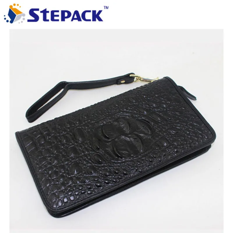 

2016 Fashion Genuine Leather Men Wallet Designer Crocodile Hand Bags Big Capacity Men's Clutch Wallet Long Zipper Purse WMB0144