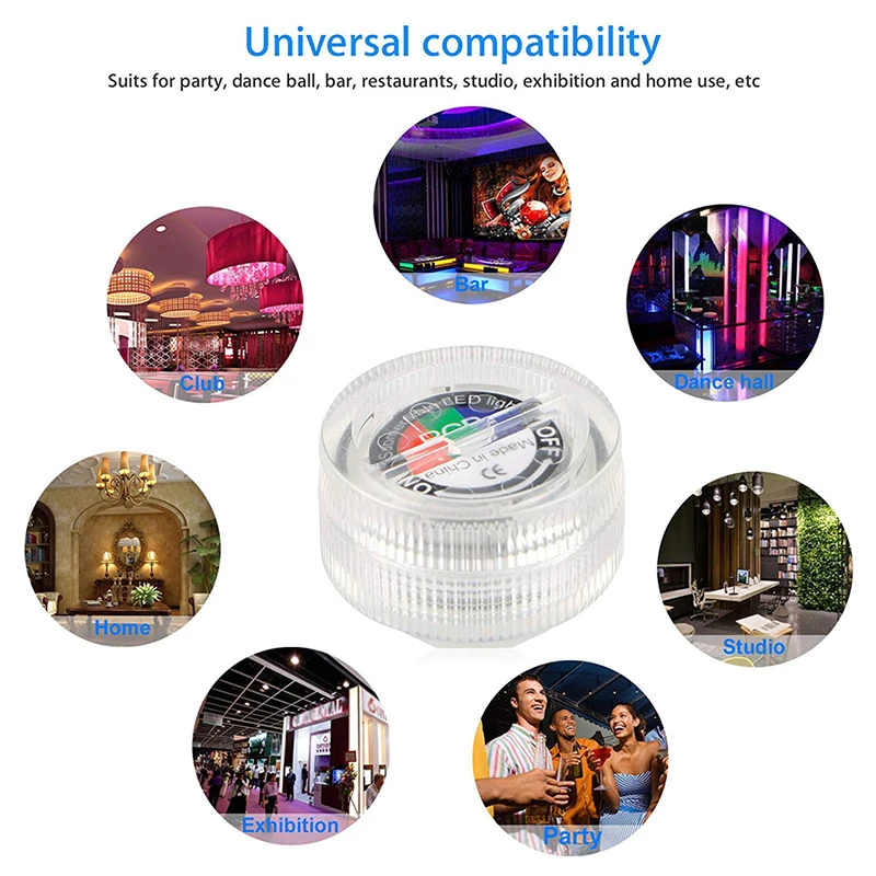 10pcs Submersible Led Lights Underwater Multi-color with Remote Control Tea Lighting Pond Pool Fountain Decorations Mood Lamp 12w pool light underwater outdoor pond lights fountain lamp submersible led lights decor colorful underwater light 12v 24v foco