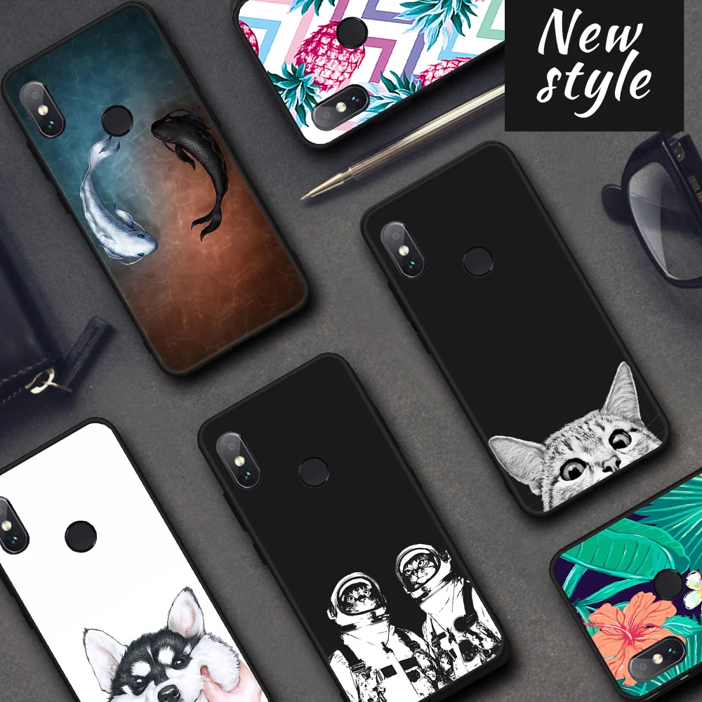 

Soft TPU Phone Case For Xiaomi Redmi 6 Pro 6A Note5 4X 5A Mi8 SE Pocophone F1 MiA1 Mi A2 Lite Animal Painted Silicone Back Cover