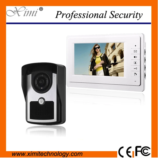 

Wires video door phone IP64 waterproof out door unit with 6pcs IR cameras 7" TFT color screen door access video intercom
