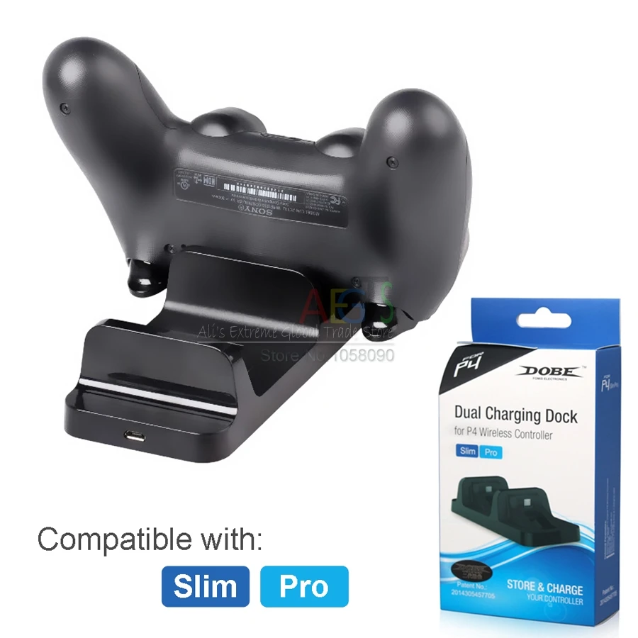 

Slim Dual USB Charger Dock for Sony PS4 Slim Controller for Dualshock 4 Wireless Case Stand PS4 Slim / Pro Charge Control Case