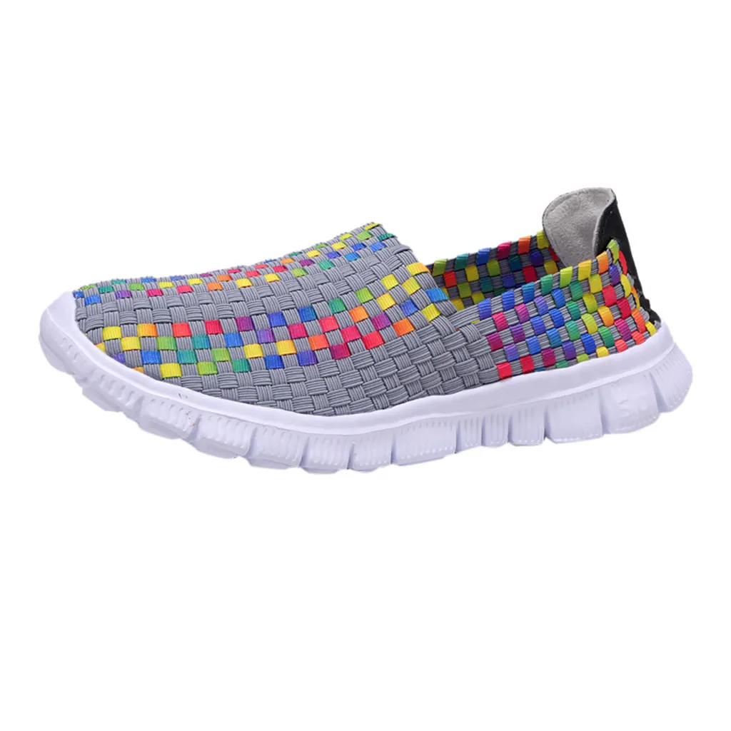 

Jaycosin flat shoes comfortable couple models hand-woven shoes breathable casual shoes elastic belt lazy shoes