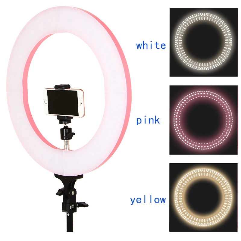 Фотостудия LED Телефон Видео 16 &quot600 шт 3 вида цветов Розовый Белый Желтый 3200 K 5600