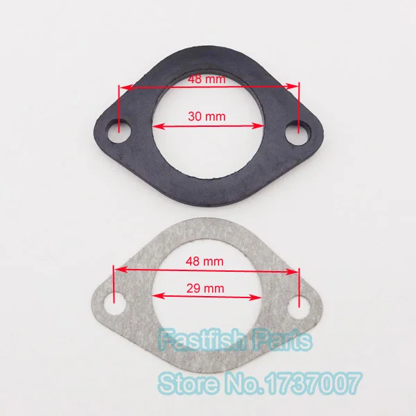 Preformance 30mm Intake Gaskets Carburetor Manifold Pipe For 150cc 160cc 250cc Isolator Gasket