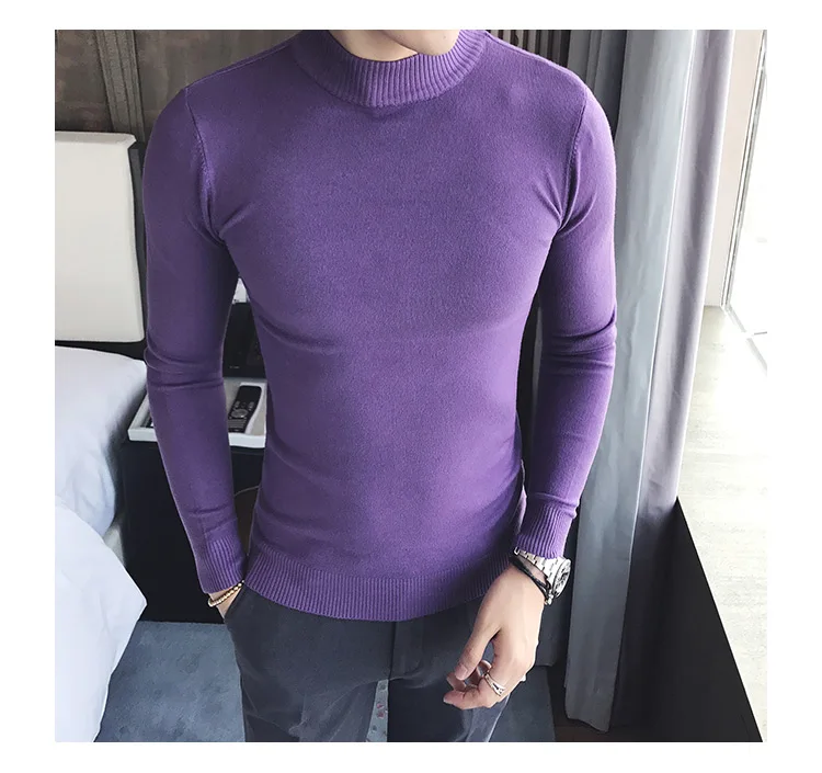 best sweaters for men MRMT 2022 Brand Autumn New Knitting Men's Sweater Pullover for Male Half High Collar  Sweater sweater crewneck